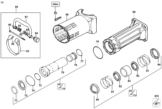 DEWALT Ersatzteile MEISSELHAMMER D25941K Typ: 3 QU