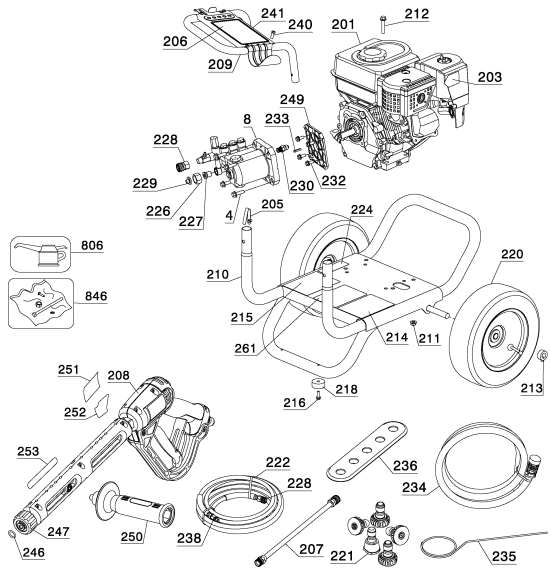 DEWALT Ersatzteile HOCHDRUCKREINIGER DPD3100IC Typ: 1 QU