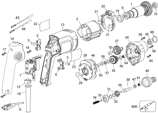 DEWALT Ersatzteile LEISTUNGSEINHEIT DW284 Typ: 4 QU