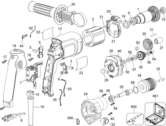 DEWALT Ersatzteile BOHRER DW236 Typ: 2 QU