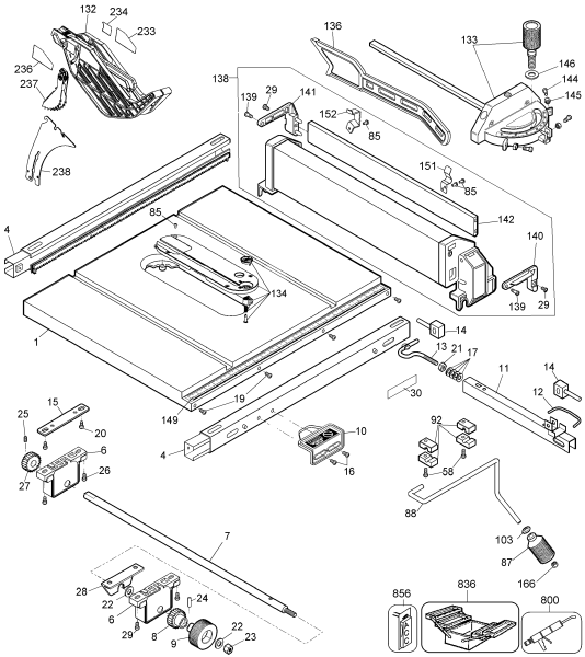 DEWALT Ersatzteile DW744X Typ: 5 QU