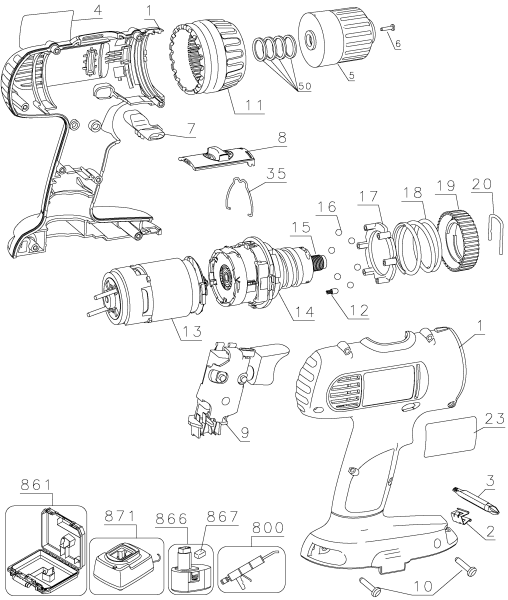 DEWALT Ersatzteile DW959K-2 Typ: 2 QU