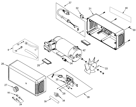 DEWALT Ersatzteile KOMPRESSOR D55140 Typ: 2 QU