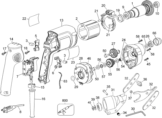 DEWALT Ersatzteile D28605 Typ: 3 QU