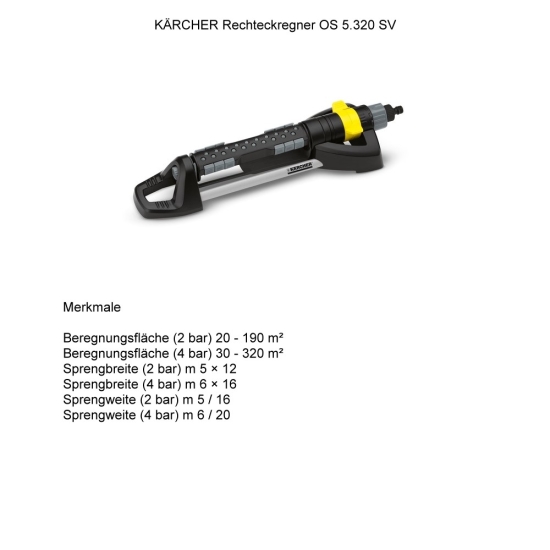 GARDENA Ersatzteile KÄRCHER Rechteckregner OS 5.320 SV