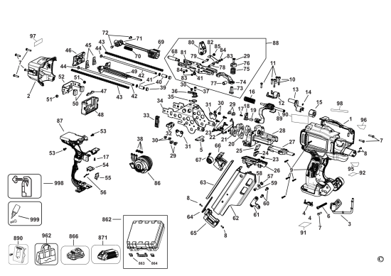 DEWALT Ersatzteile NAGLER DCN930P2 Typ: 1 QW