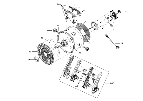 DEWALT Ersatzteile LÜFTER BOX DXF1645 Typ: 1 QS