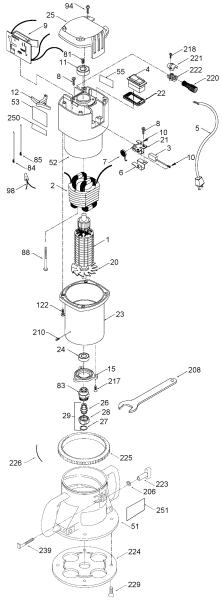 DEWALT Ersatzteile DWP7518 Typ: 1 QU