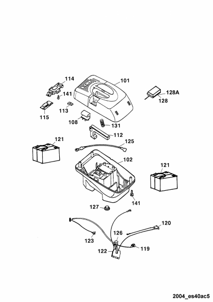 Ersatzteile WOLF-Garten Akku Rasenmäher ohne Antrieb Esprit 40 AC Typ: 4042000 Serie E  (2004) Elektroteile 