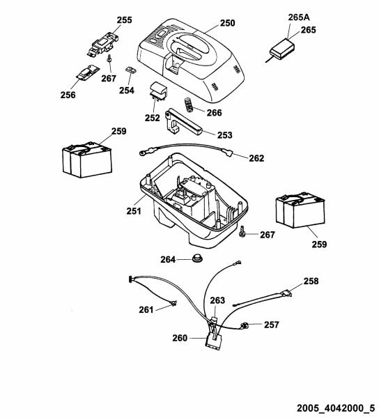 Ersatzteile WOLF-Garten Akku Rasenmäher ohne Antrieb Esprit 40 AC Typ: 4042000 Serie F, G  (2005) Elekroteile 