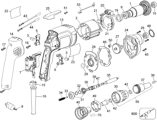 DEWALT Ersatzteile SCHRAUBENDR.-BOHRER DW253WT Typ: 1 QU