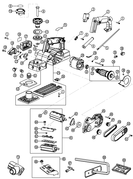 DEWALT Ersatzteile HOBELMASCHINE D26676 Typ: 1 QU
