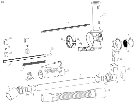 DEWALT Ersatzteile STAUBABSAUGERSATZ D25301D Typ: 1 QU