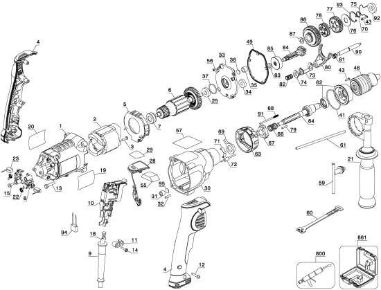 DEWALT Ersatzteile D21570K Typ: 1 QS