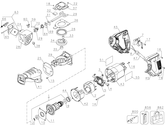 DEWALT Ersatzteile DW303MC Typ: 4 QU