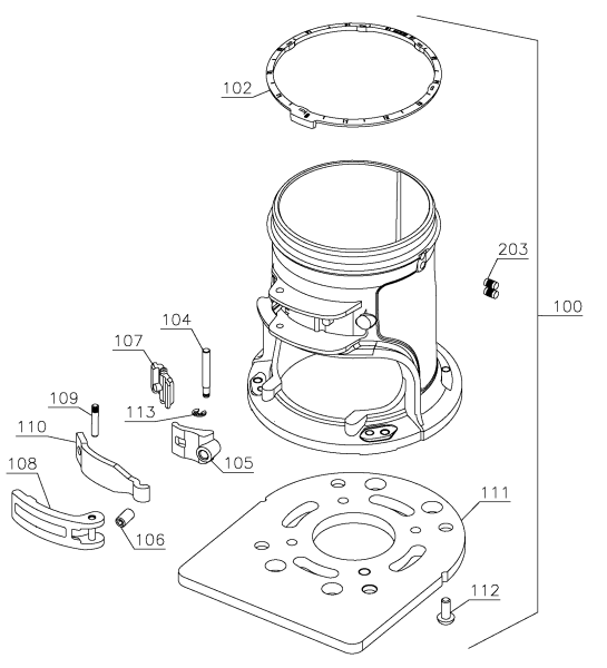 DEWALT Ersatzteile DWP611 Typ: 1 QU