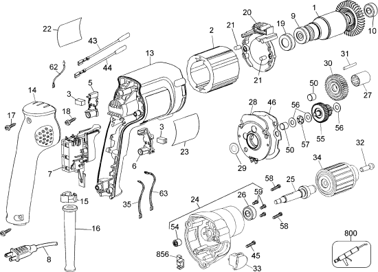 DEWALT Ersatzteile DW222 Typ: 3 QU
