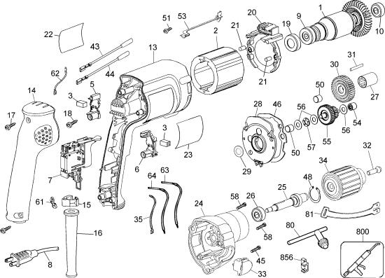 DEWALT Ersatzteile DW223G Typ: 3 QU