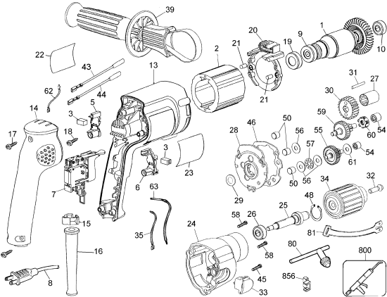 DEWALT Ersatzteile BOHRER DW245 Typ: 3 QU