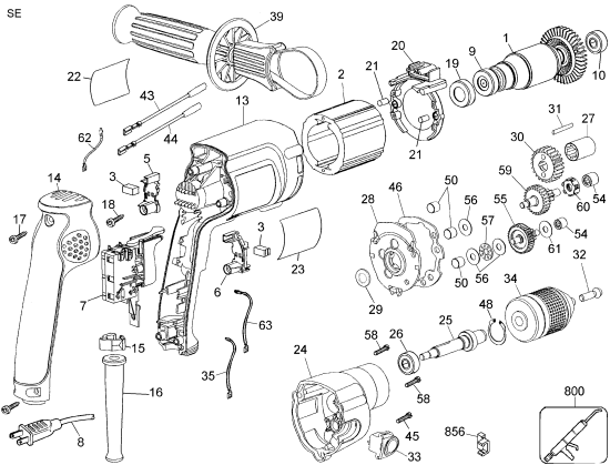 DEWALT Ersatzteile BOHRER DW246 Typ: 3 QU