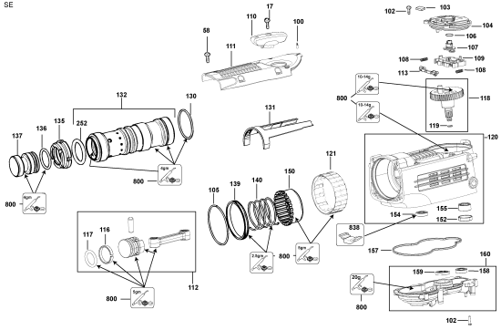 DEWALT Ersatzteile MEISSELHAMMER D25891K Typ: 1 QU