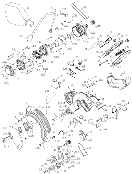 DEWALT Ersatzteile DW716 Typ: 2 QS