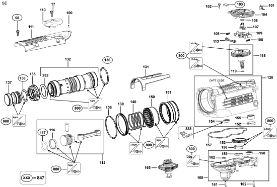 DEWALT Ersatzteile DREHHAMMER D25712K Typ: 1 QU