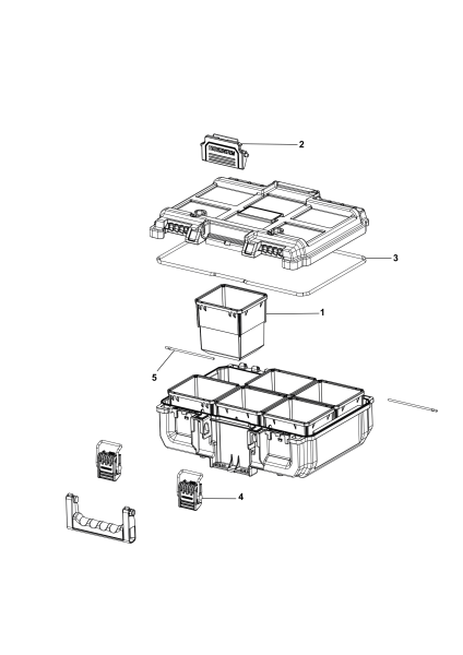 DEWALT Ersatzteile ORGANIZER DWST08020 Typ: 1 XJ