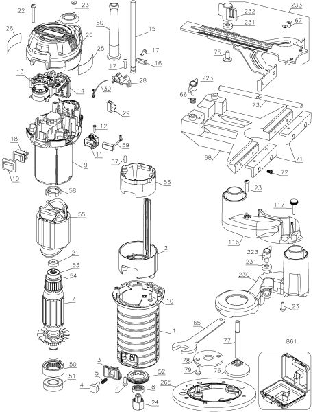 DEWALT Ersatzteile D26204K Typ: 1 QS