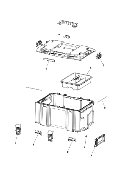 DEWALT Ersatzteile TOUGH SYSTEM DWST08300 Typ: 1 XJ