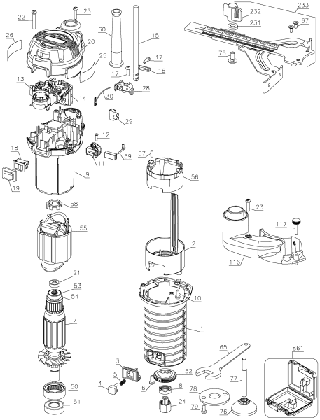 DEWALT Ersatzteile D26200 Typ: 1 QS