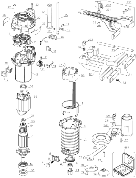 DEWALT Ersatzteile D26203 Typ: 1 QS