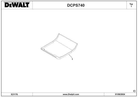 DEWALT Ersatzteile Fußmatten DCPS740 Typ: 1 QU