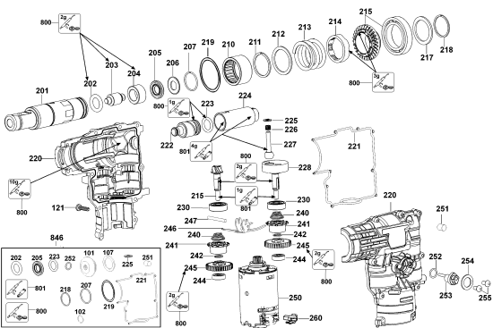 DEWALT Ersatzteile DC233KL Typ: 3 QU