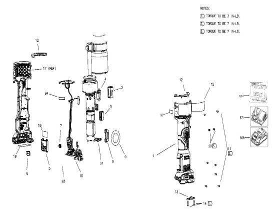DEWALT Ersatzteile HYDRAULISCHE CRIMPZANGE DCE310D2 Typ: 1 QU