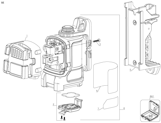DEWALT Ersatzteile MULTILINIENLASER DW089K Typ: 1 QU