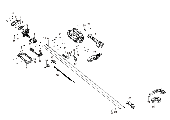 DEWALT Ersatzteile RASENTRIMMER DCST980B Typ: 1 QU