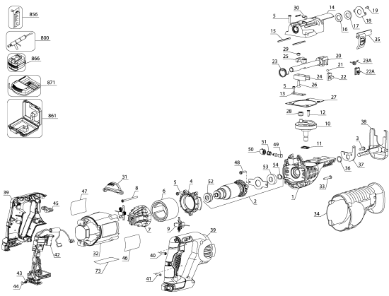 DEWALT Ersatzteile DCS320KN Typ: 1 XJ
