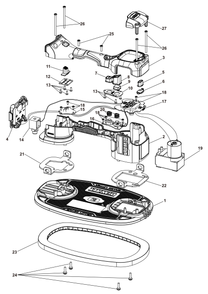 DEWALT Ersatzteile VAKUUMHEBER DCE590N Typ: 1 XJ