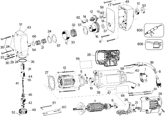 DEWALT Ersatzteile DEKUPIERMASCHINE DW896 Typ: 3 QU