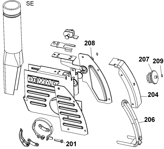 DEWALT Ersatzteile STAUBABSAUGERSATZ DWE46100 Typ: 1 QU