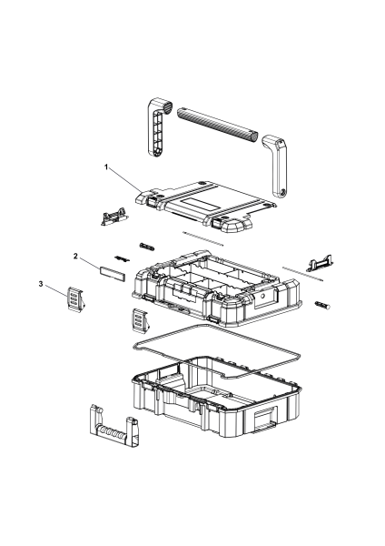 DEWALT Ersatzteile ORGANIZER DWST17814 Typ: 1 XJ
