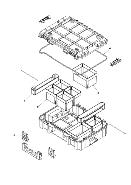 DEWALT Ersatzteile ORGANIZER DWST60404 Typ: 1 XJ