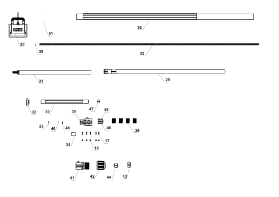 DEWALT Ersatzteile KETTENSÄGE DCPS671B Typ: 1 QU