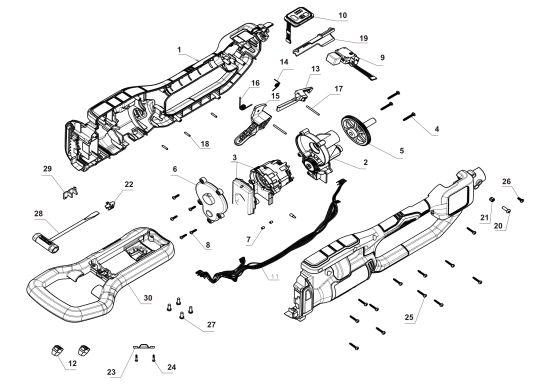 DEWALT Ersatzteile KETTENSÄGE DCPS673B Typ: 1 QU