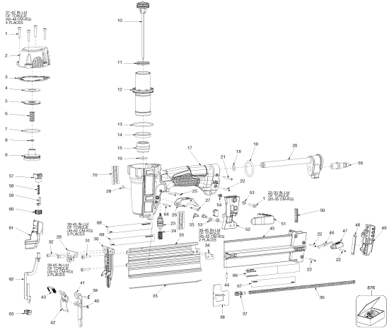 DEWALT Ersatzteile DWFP12231 Typ: 0 QU