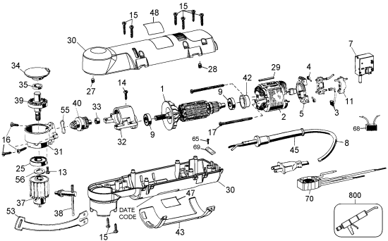DEWALT Ersatzteile D21160 Typ: 2 QS