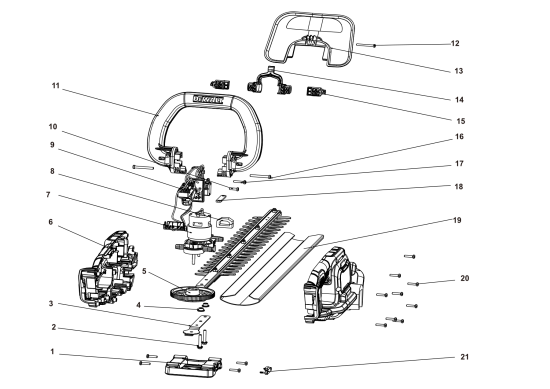 DEWALT Ersatzteile AKKU TRIMMMER DCMHT562N Typ: 1 XJ