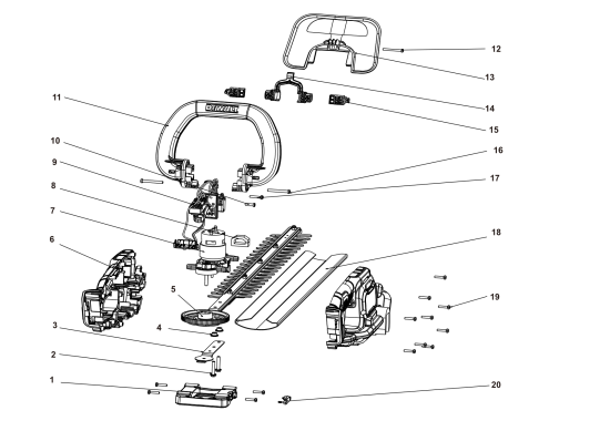DEWALT Ersatzteile AKKU TRIMMMER DCMHT564N Typ: 1 XJ