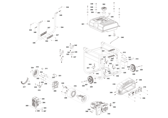DEWALT Ersatzteile GENERATOR DXGNP853E Typ: 1 XJ